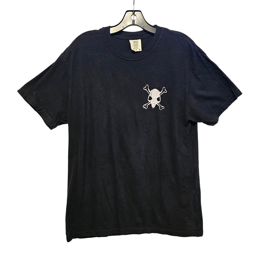 Comfort Colors Smoky Mtn River Rat Skull Graphic T-Shirt Mens Medium Black TN